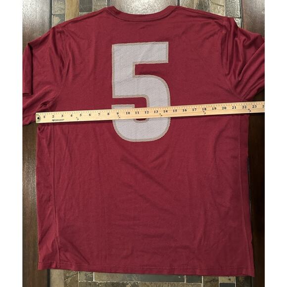 Nike Men's XL T-Shirt 2014 BCS National Championship FSU #5 Short Sleeve Red - Picture 4 of 7